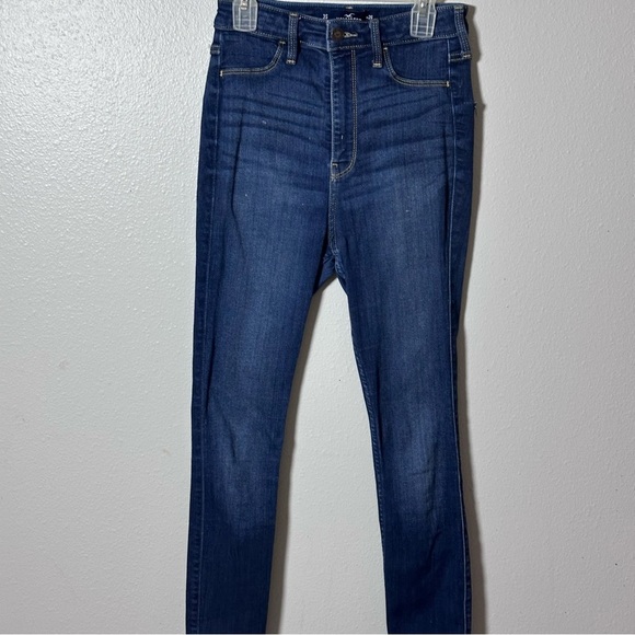 Hollister Women Blue Denim Advanced Stretch Ultra High Rise Jean Jegging size 3S - Picture 2 of 7